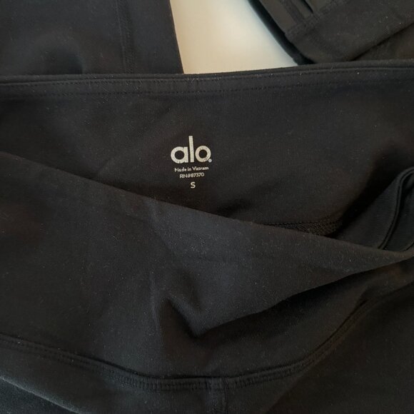 Alo Yoga Black Moto Textured Leggings Women's Size Small - Picture 6 of 7